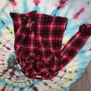 Red and black girls flannel